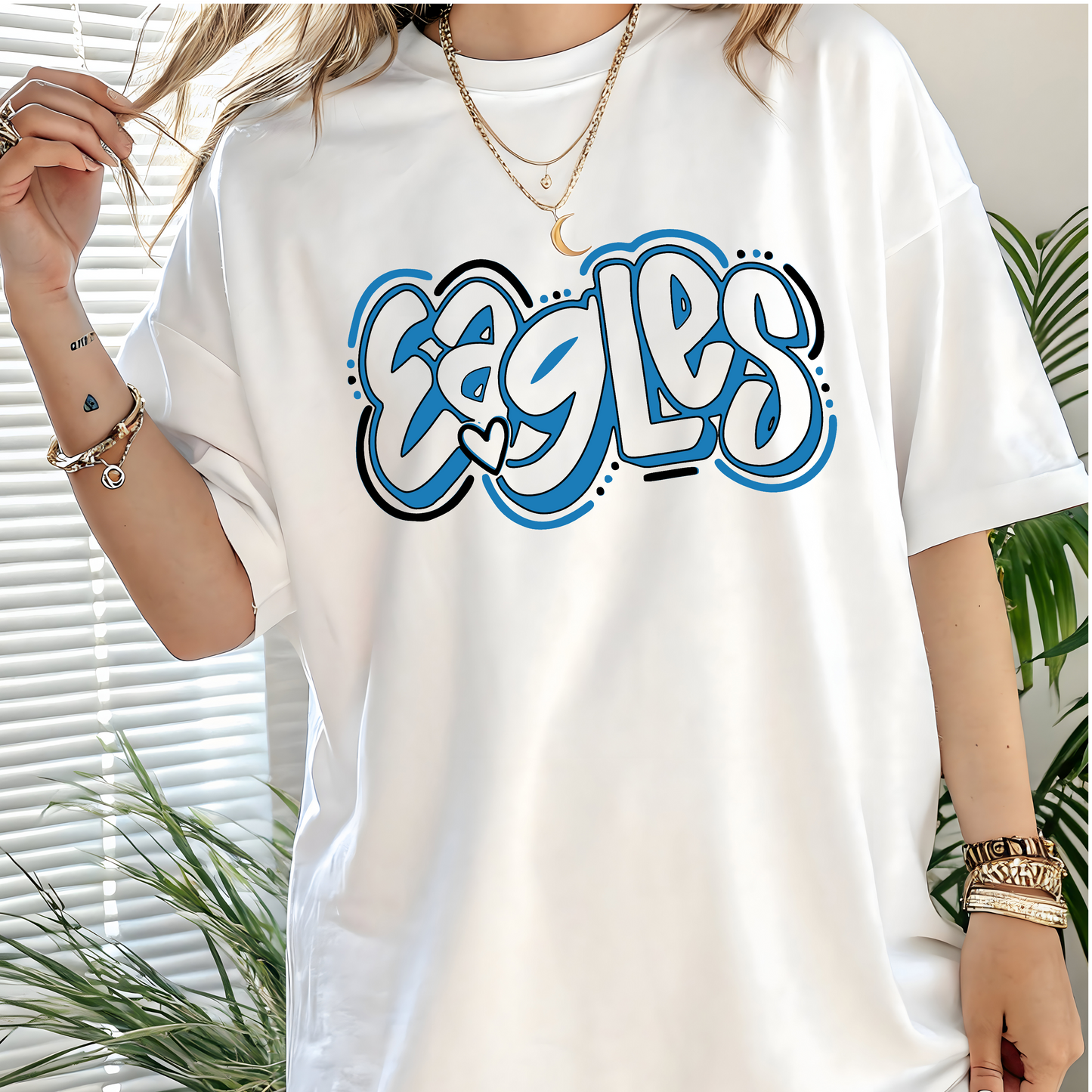 Achille Eagles Outlined with Heart