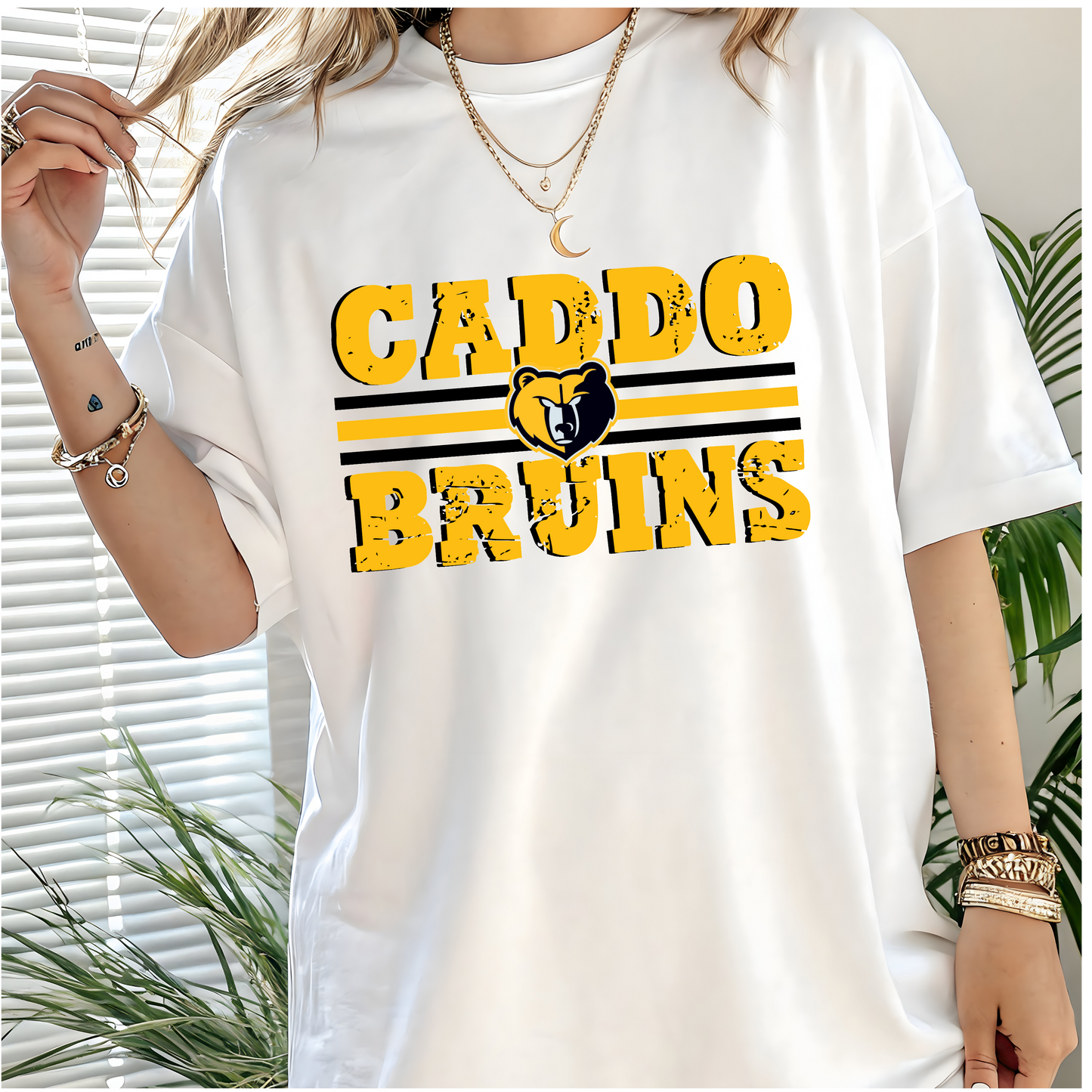 Caddo Bruins Lines with Logo