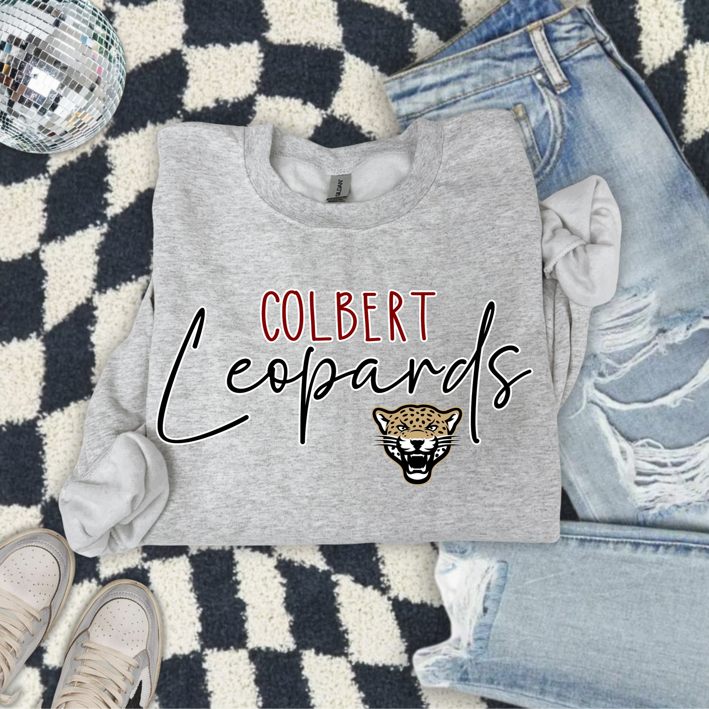 Colbert Leopards with Mascot