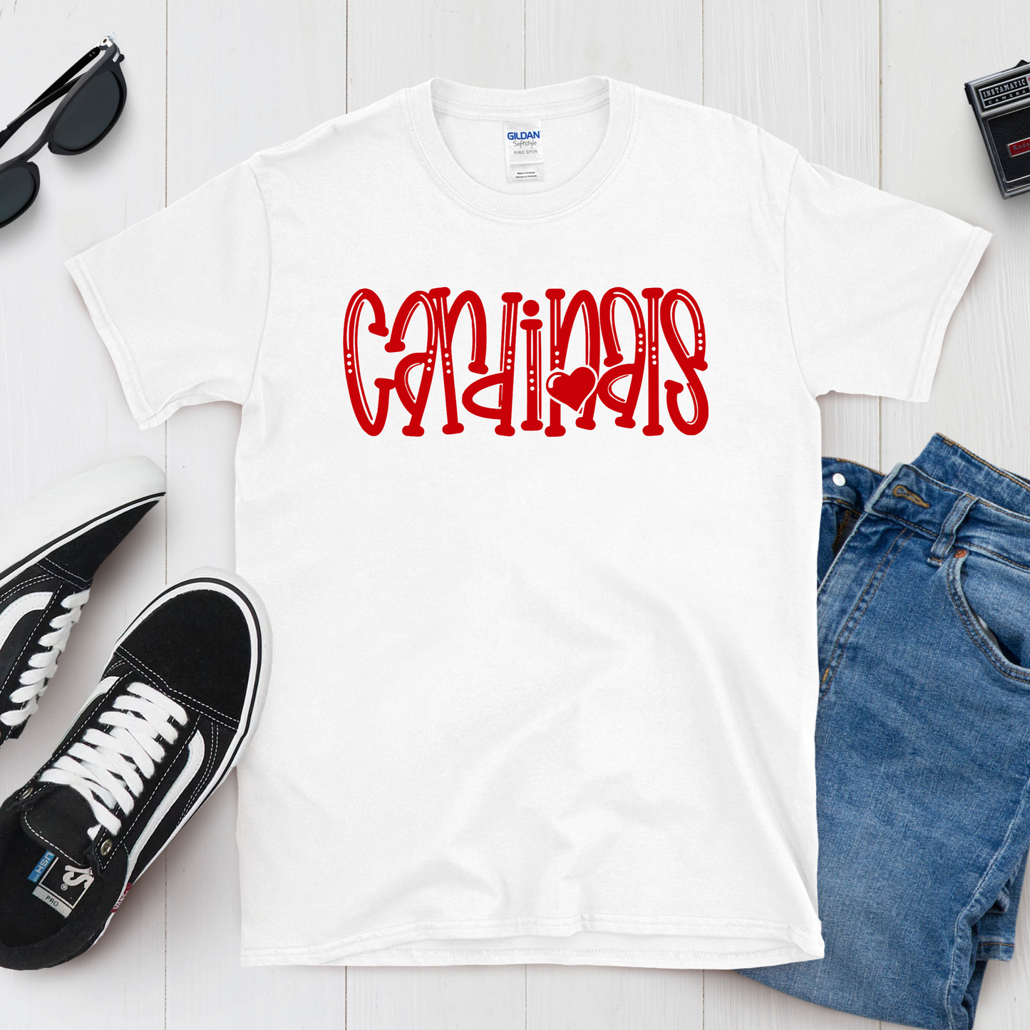 Cardinals Cutie Font with Heart