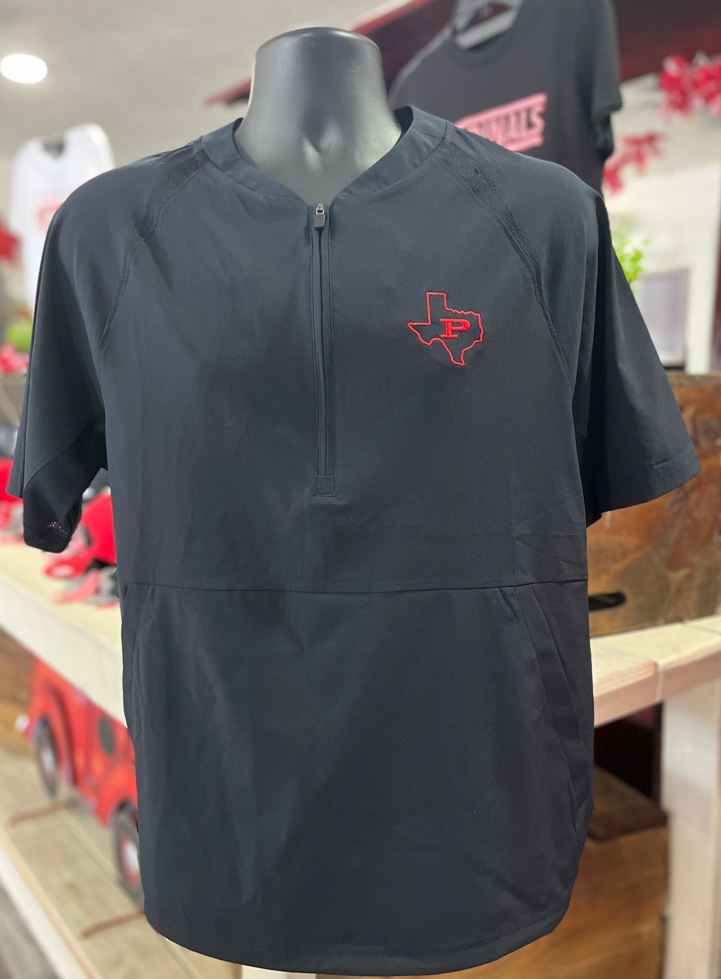 P and Texas Outline Embroidered on Pullover