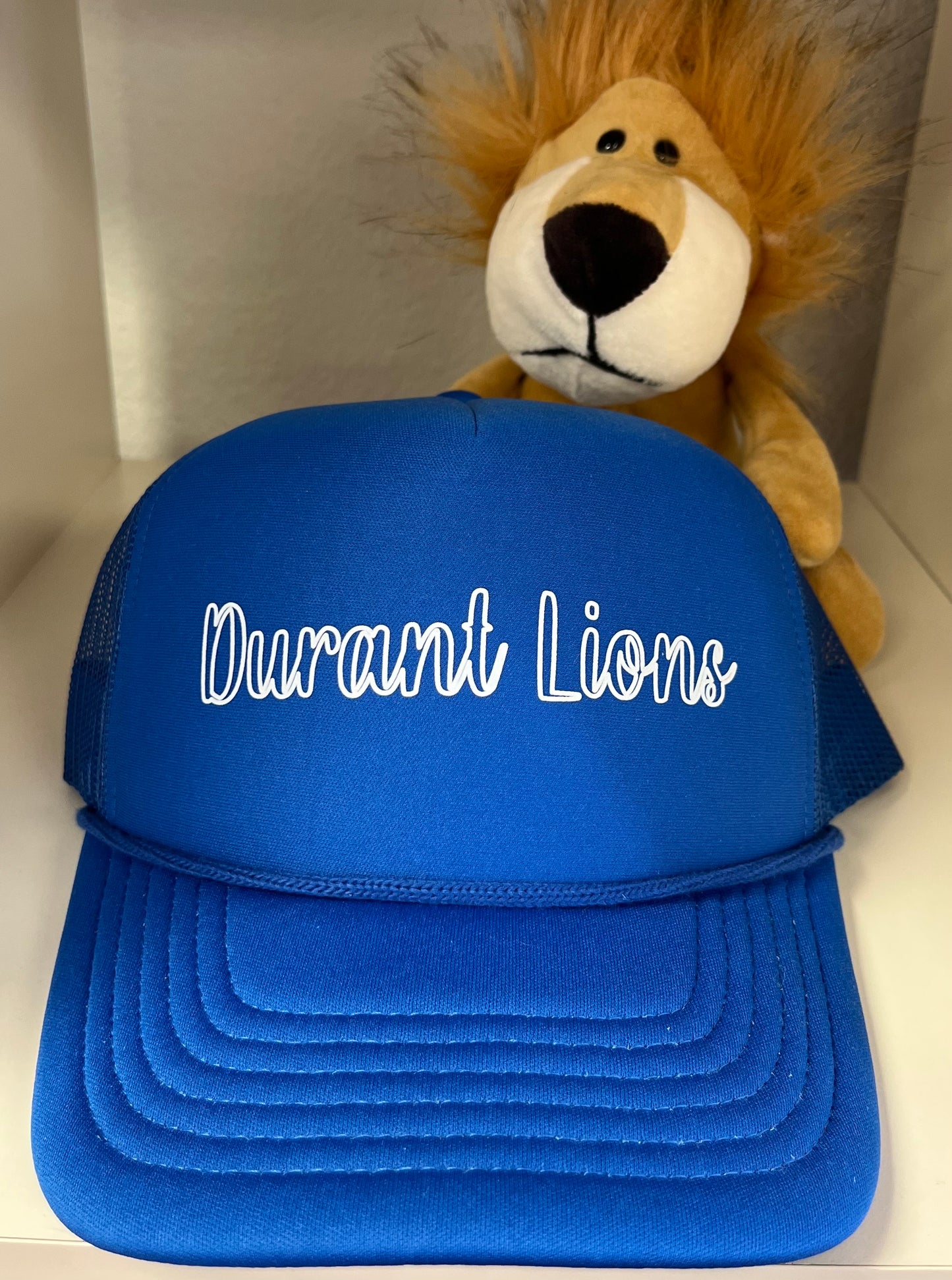 Durant Lions Cursive Outline