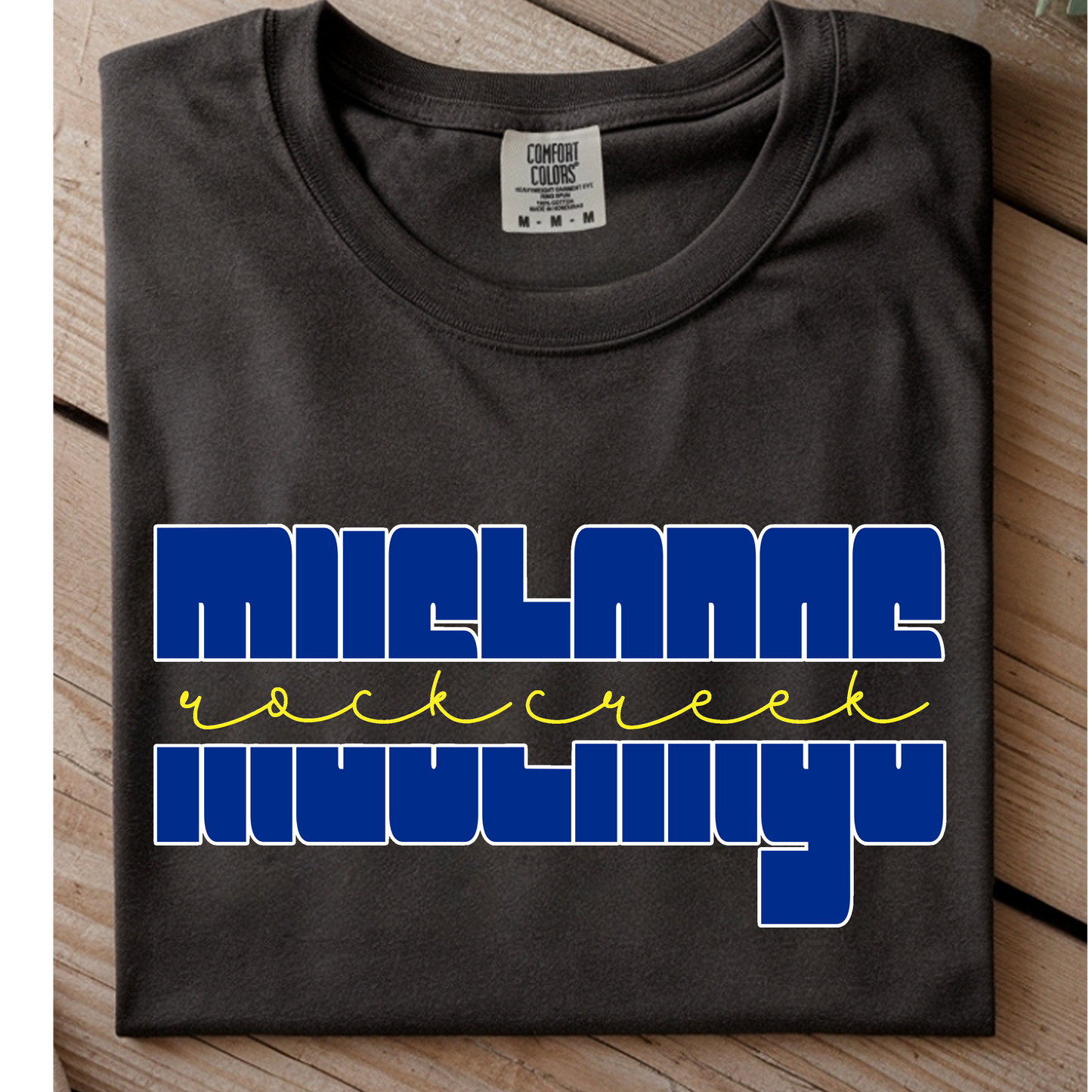 Bold Mustangs with Script Strikethrough