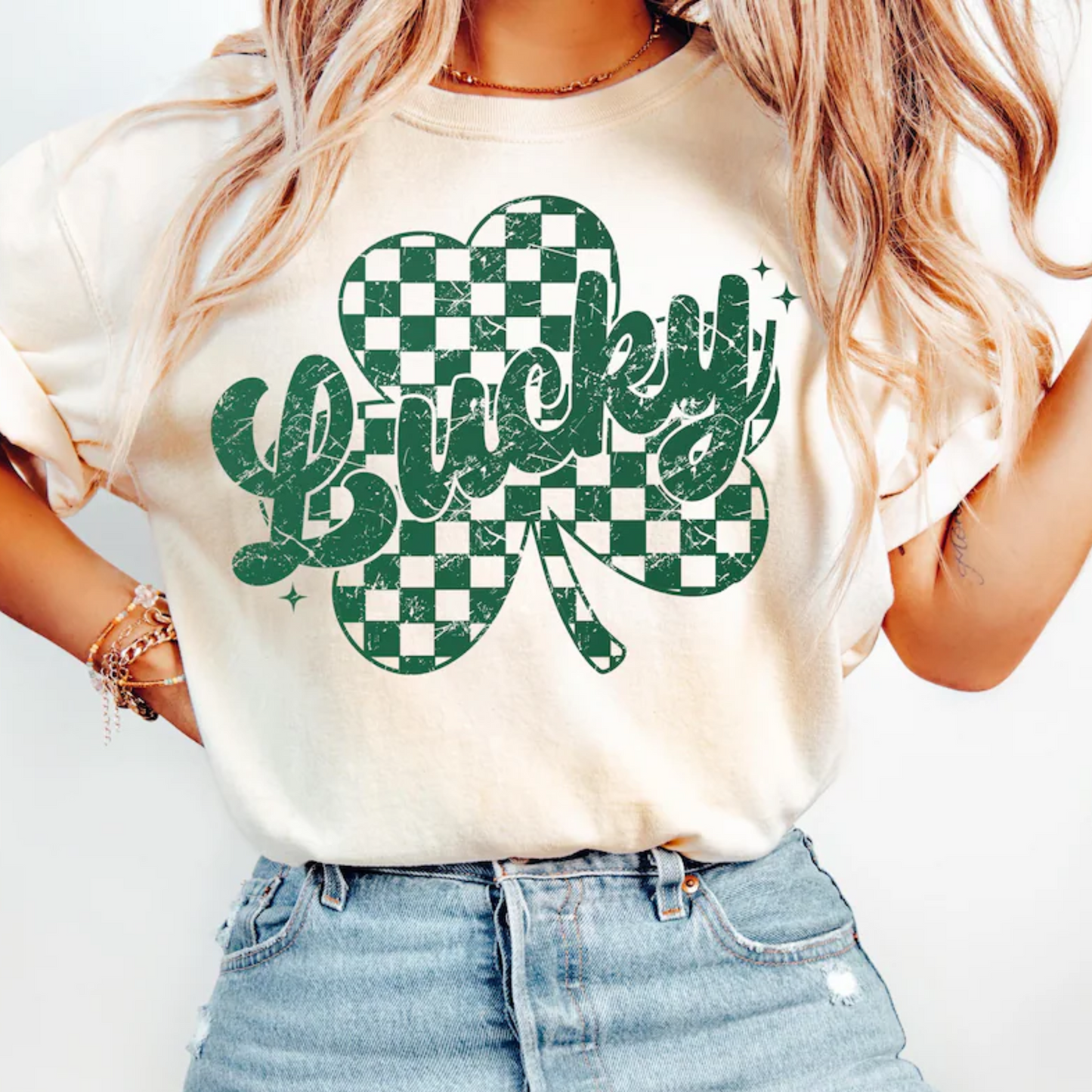 Checkered Shamrock Lucky