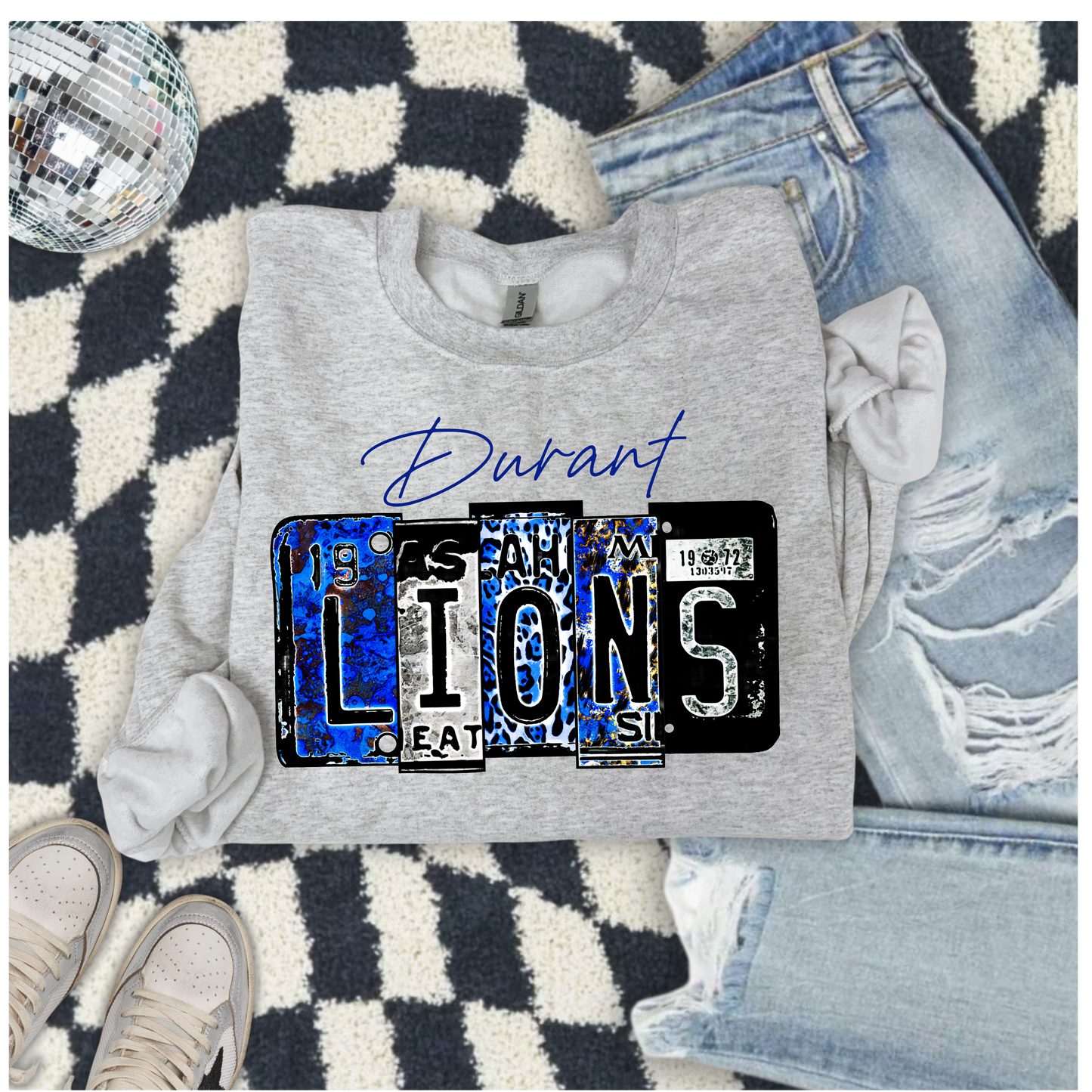 Durant Lions Plate Stamp