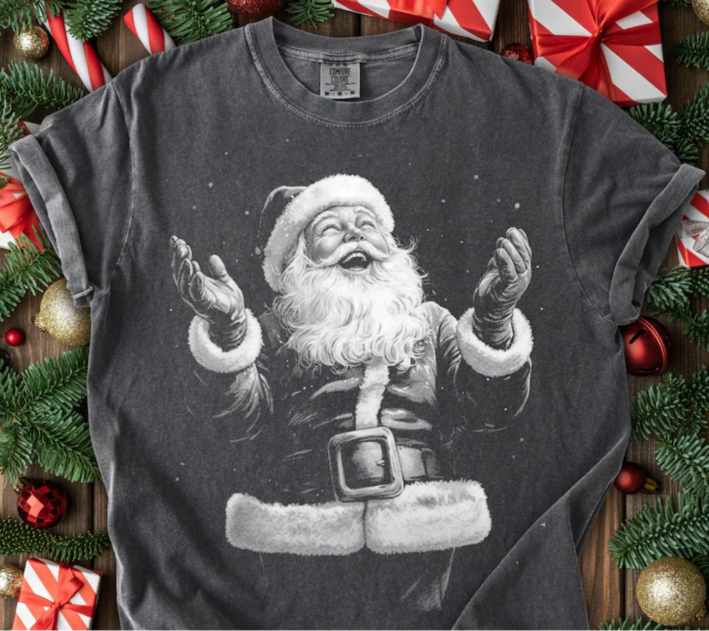 Halftone Snowy Santa