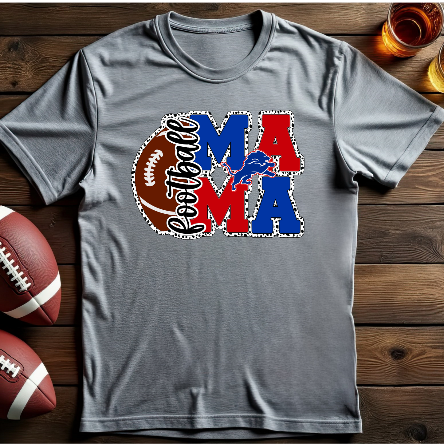 Mascot Football Mama Stacked