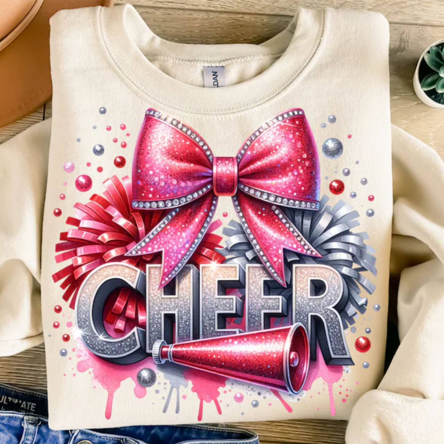 Cheer with Bow and Megaphone