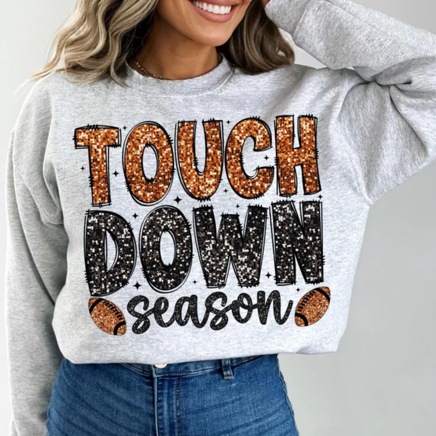 Touch Down Season Faux Glitter