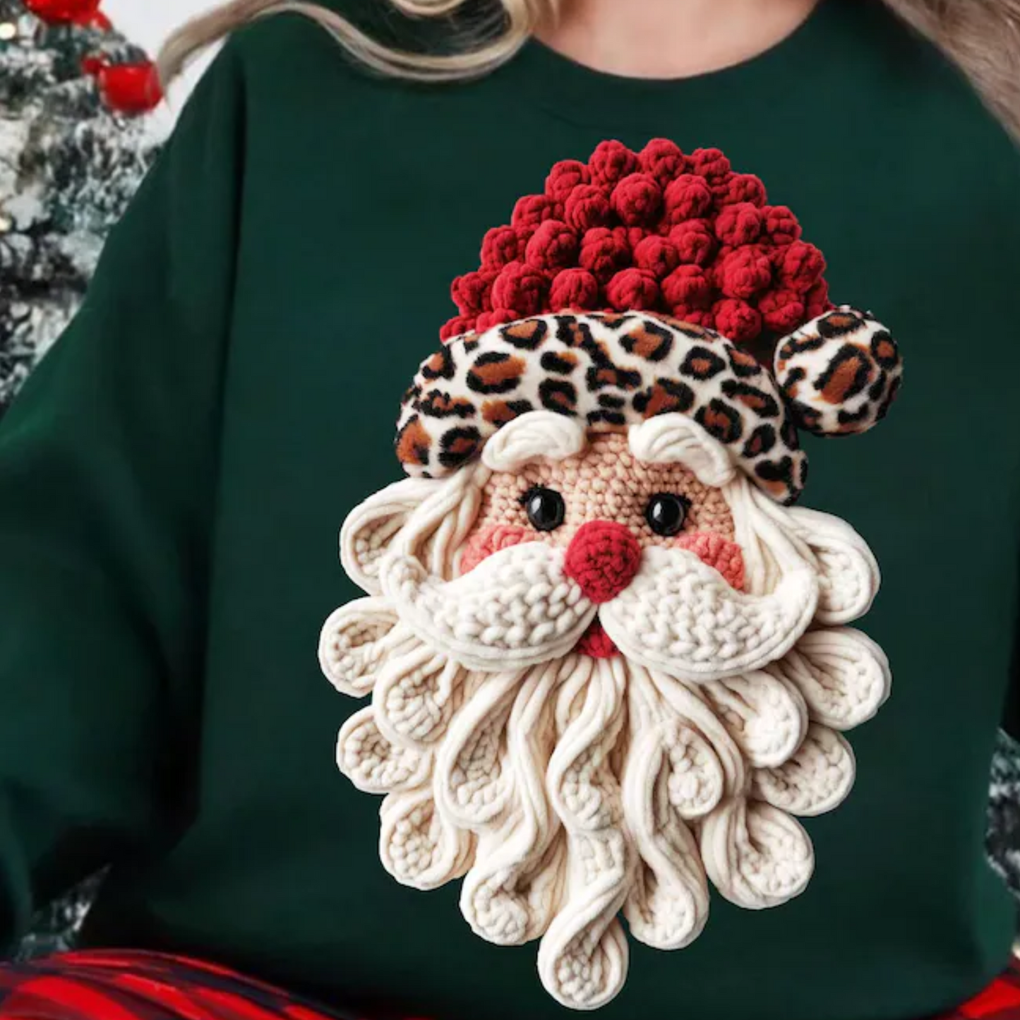 Faux Yarn Santa