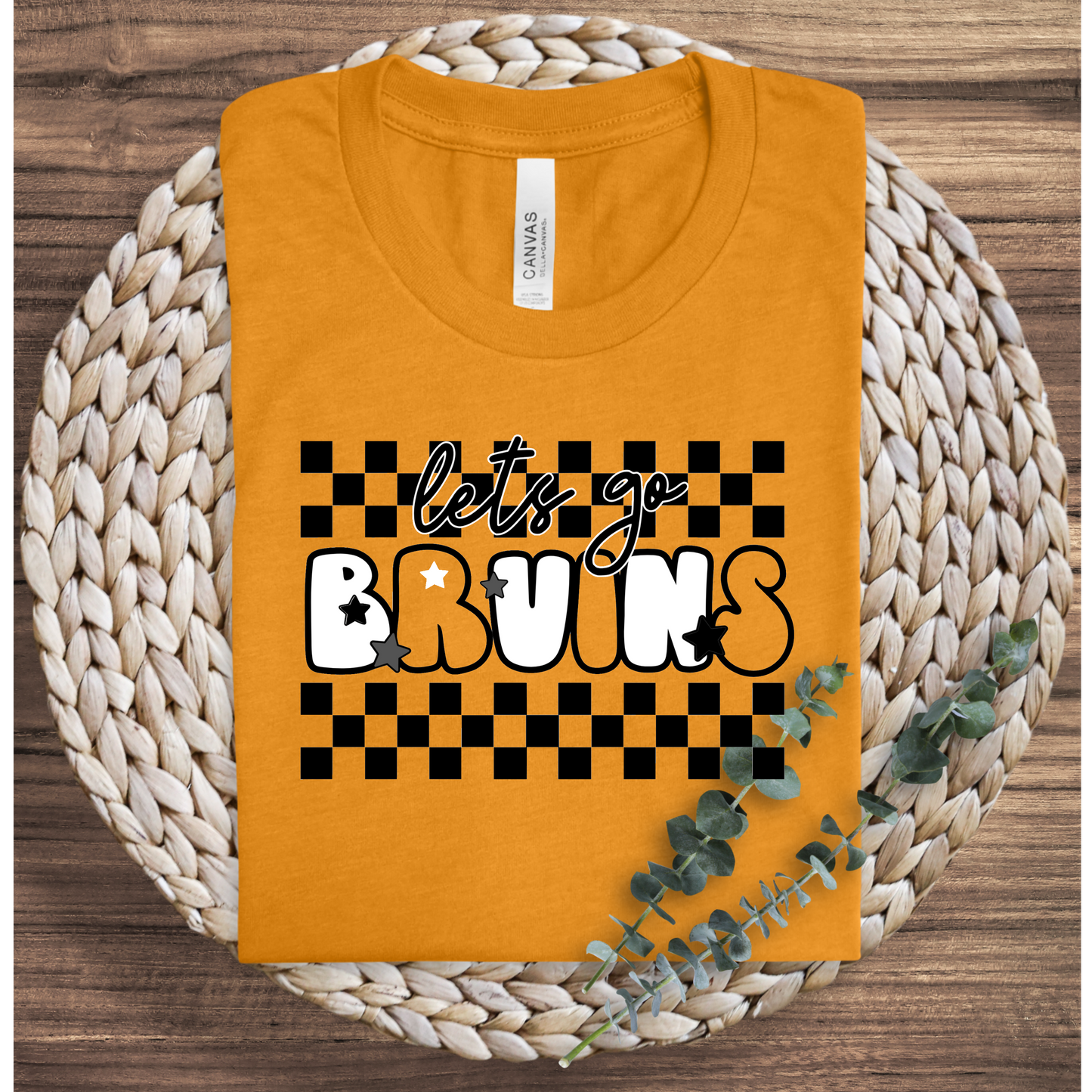 Let's Go Bruins Checkered