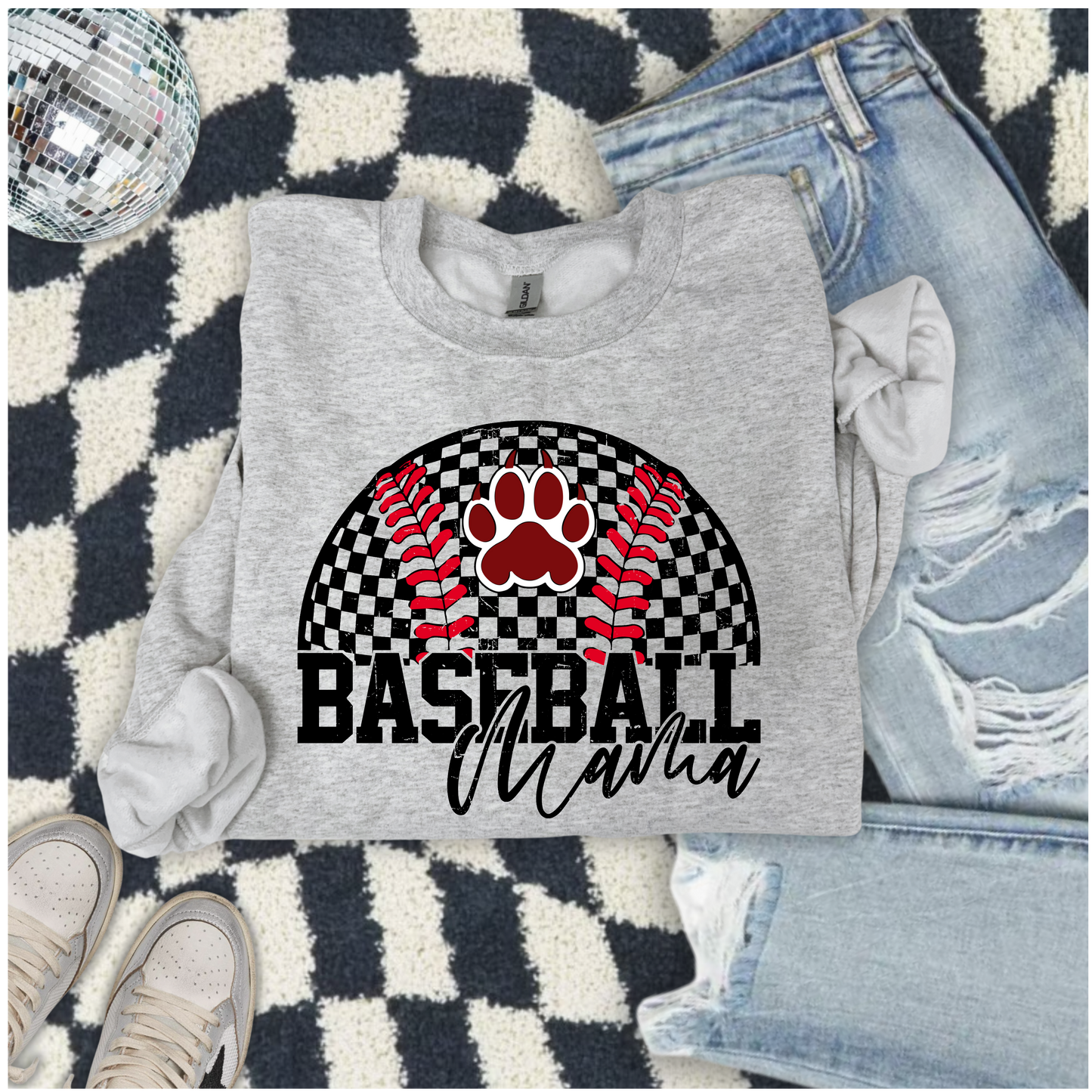 Colbert Leopards Checkered Baseball Mama