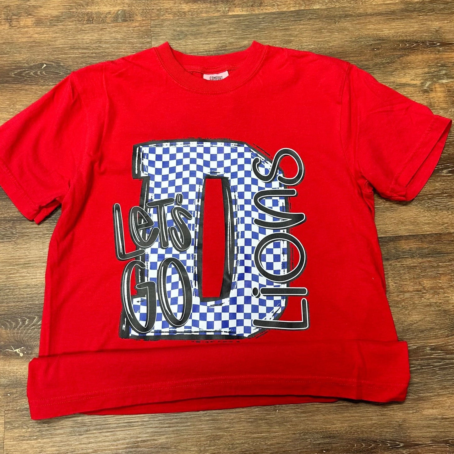 Let's Go Checkered Letter Mascot