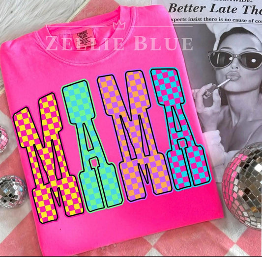 Mama Neon Checkered