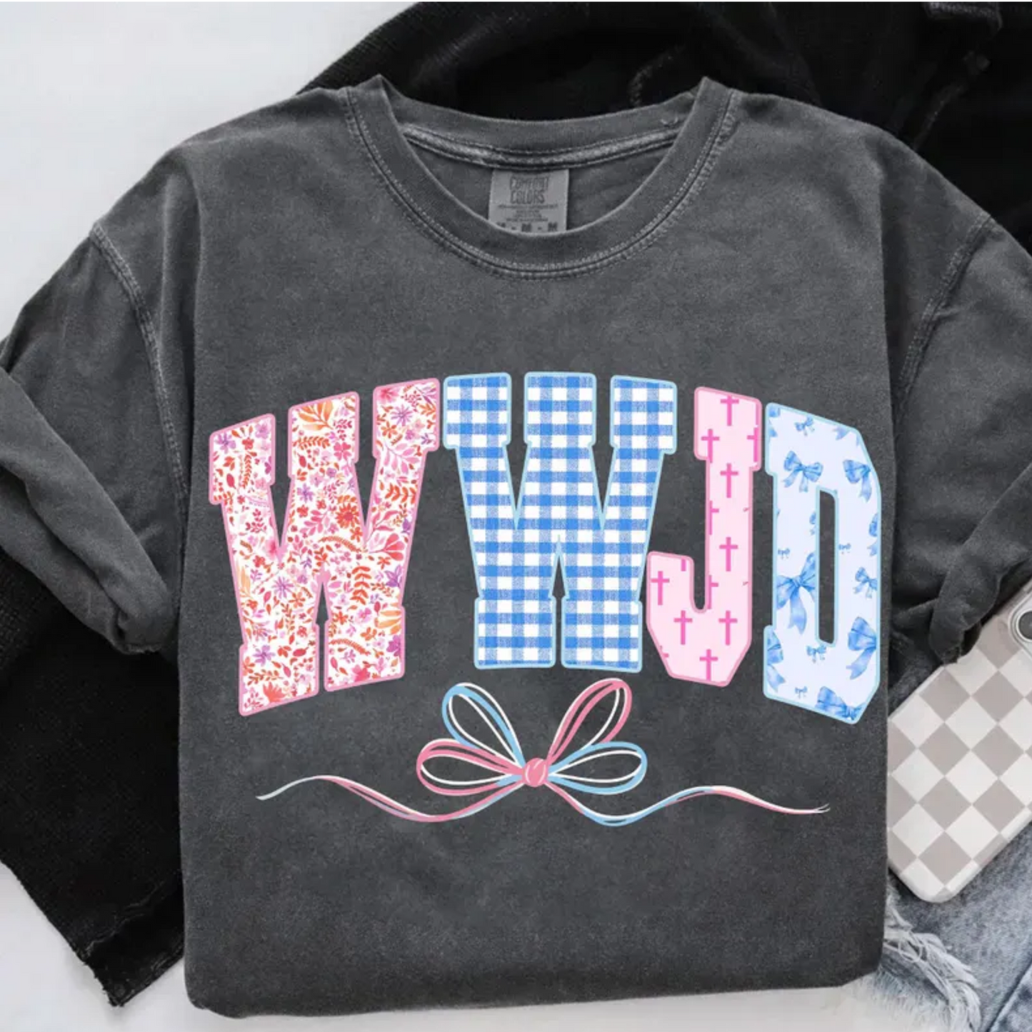 WWJD Patchwork and Bow