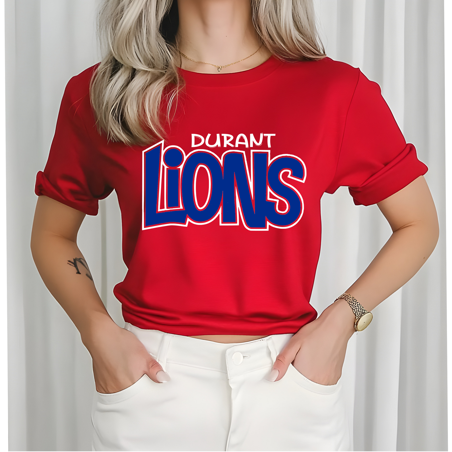 Durant Lions Two Color