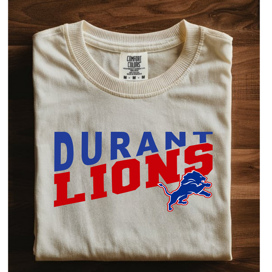 Durant Lions Logo Slant