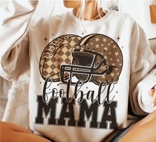 Football mama helmet and ball