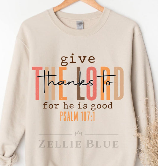 Give Thanks To The Lord