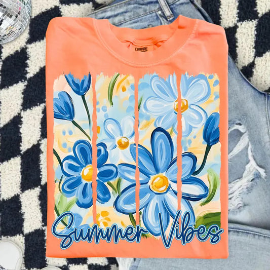 Summer Vibes with blue flowers