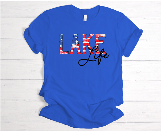 Lake Life flag letters