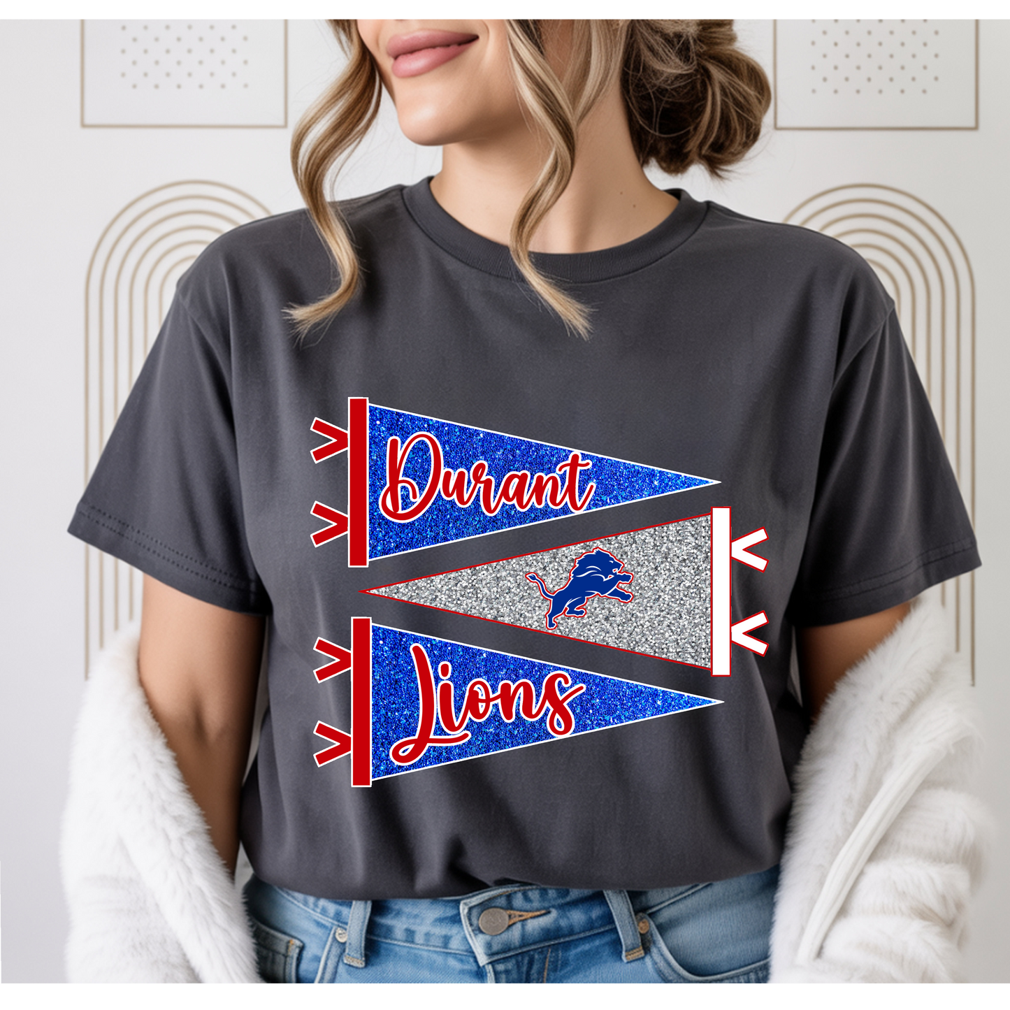 Durant Lions Pennant Flags