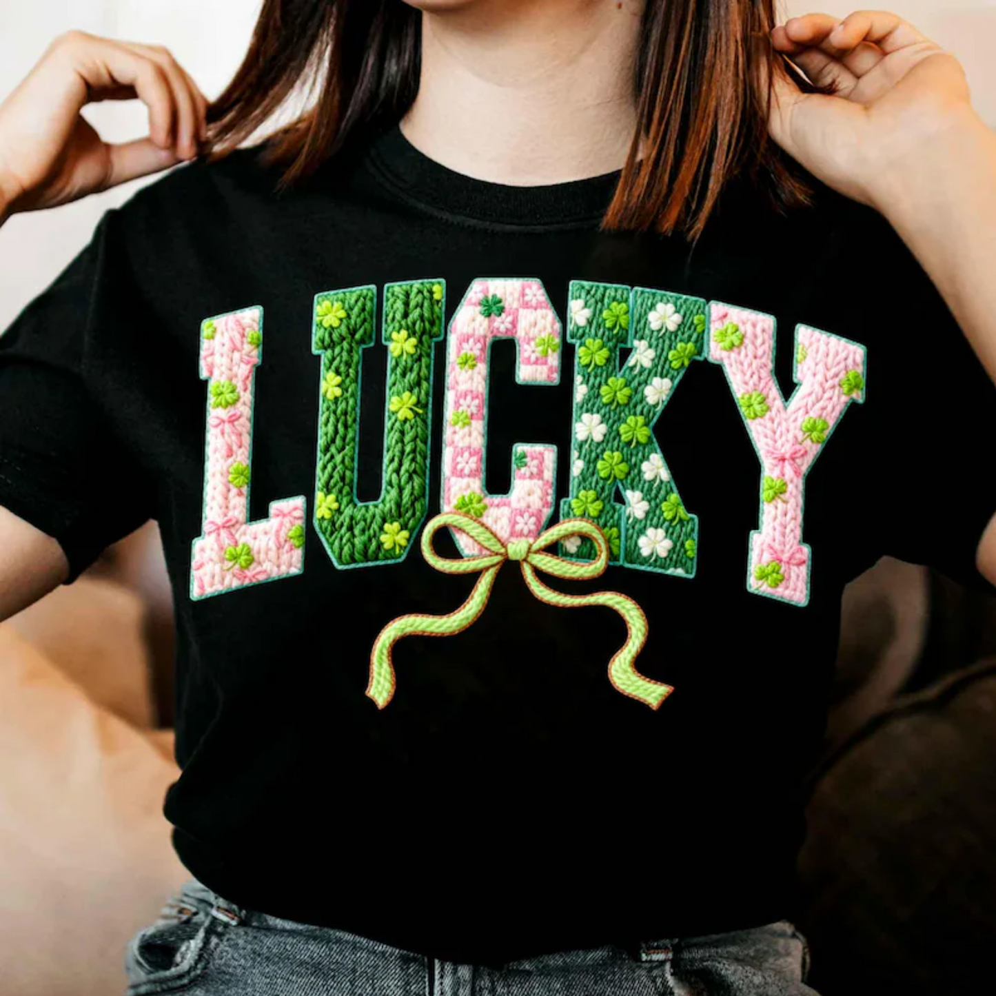 Lucky Faux Yarn with Bow