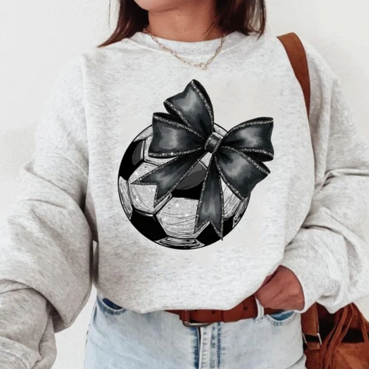 Soccer ball and  bow