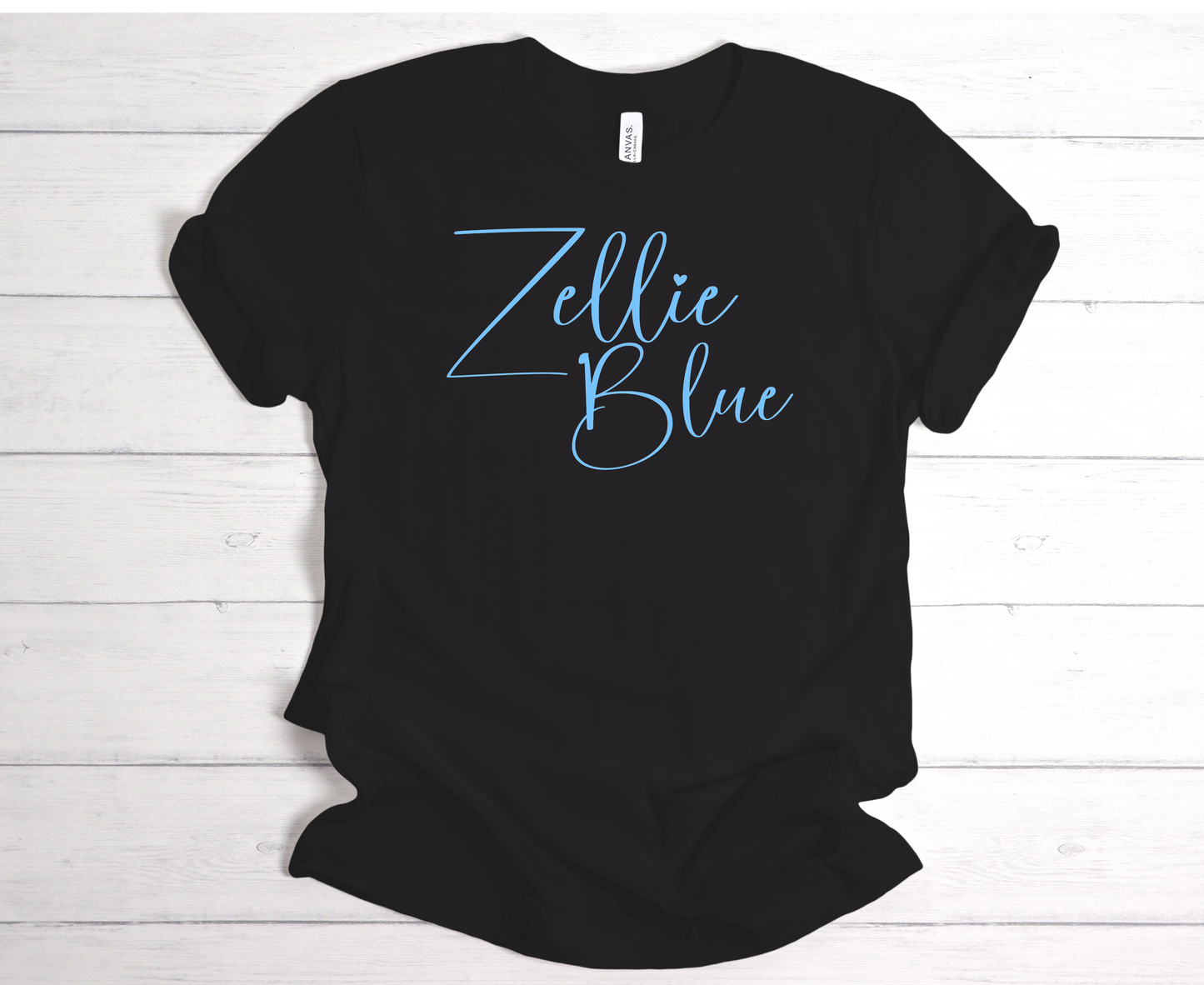 Zellie Blue Cursive