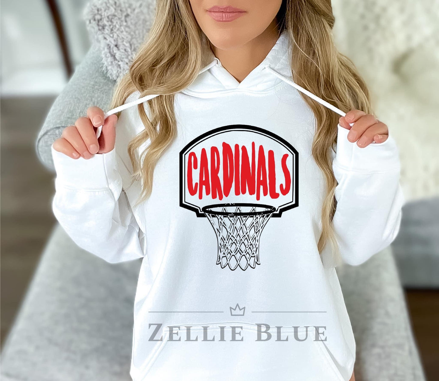 Cardinals Basketball design with hoop