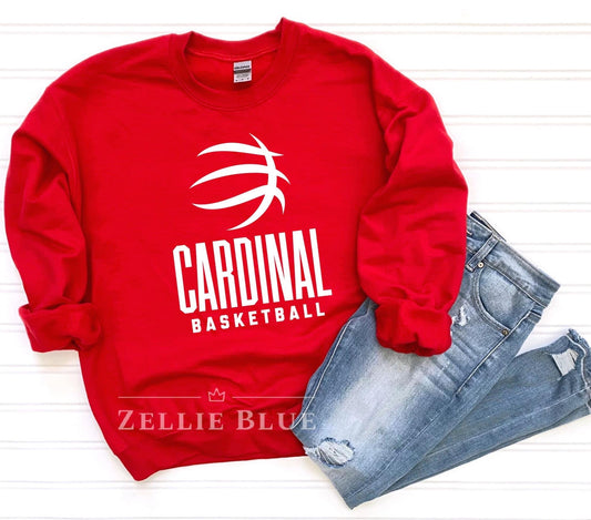 Cardinal Basketball skinny letters